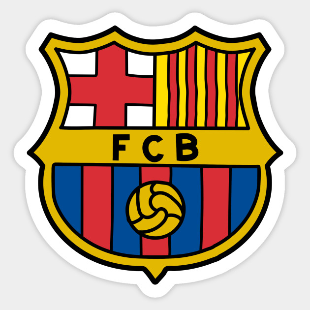 FC Barcelona Premium Logo Messi Sticker TeePublic